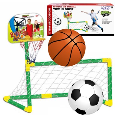 WOOPIE TOYS Sportski set 2u1 košarka i gol zeleni
